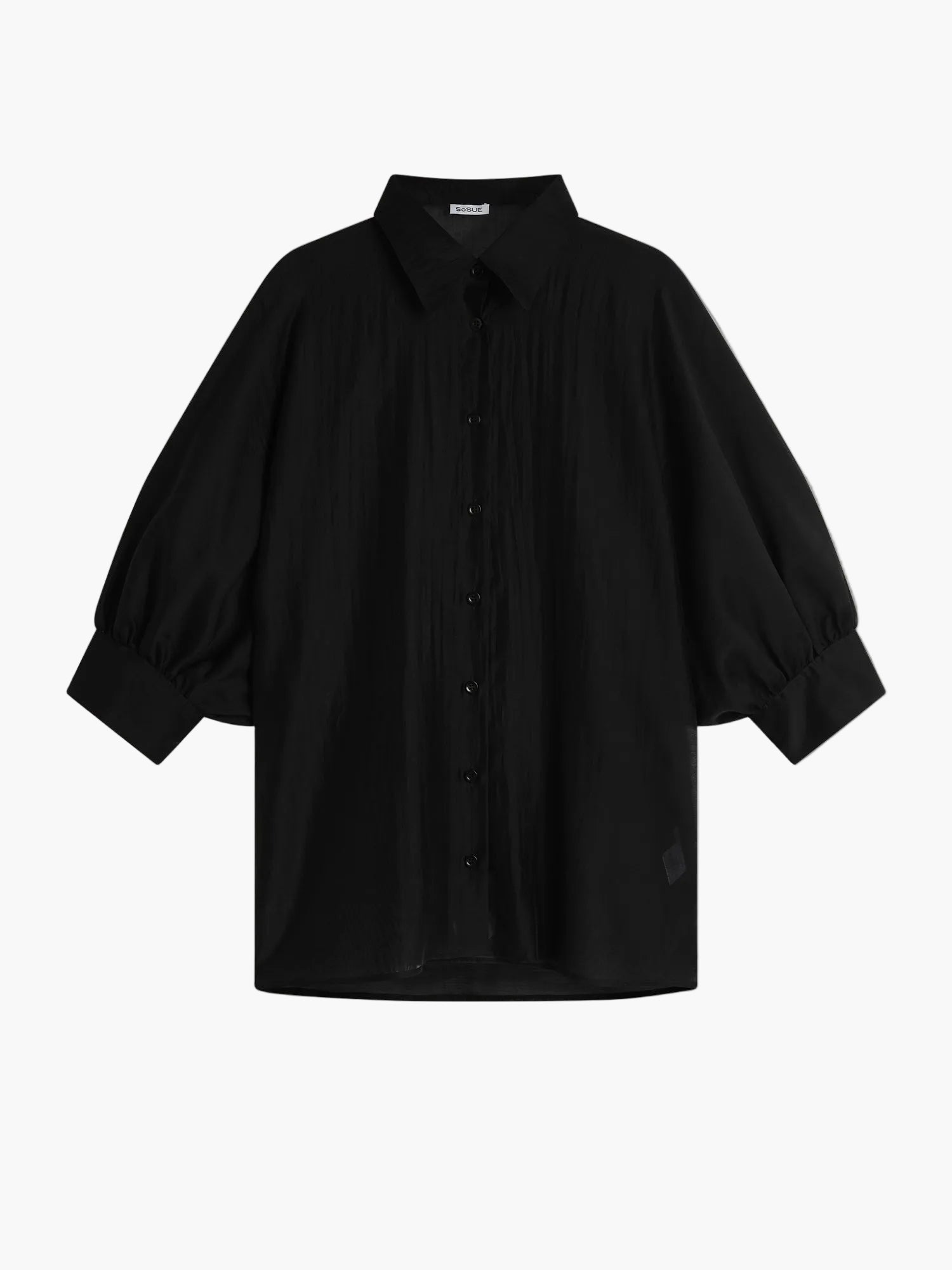 Blouse Antonia Korte Mouw Zwart – SOSUE GmbH