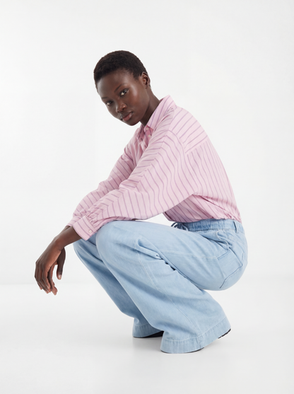 Antonia Slim Stripes Rose