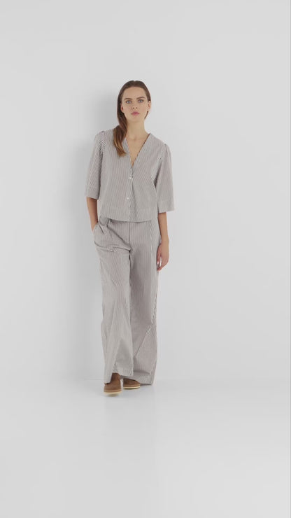 Blouse California Brown Stripes