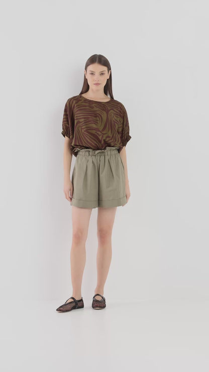 Blouse Cowboy Zebra Olive