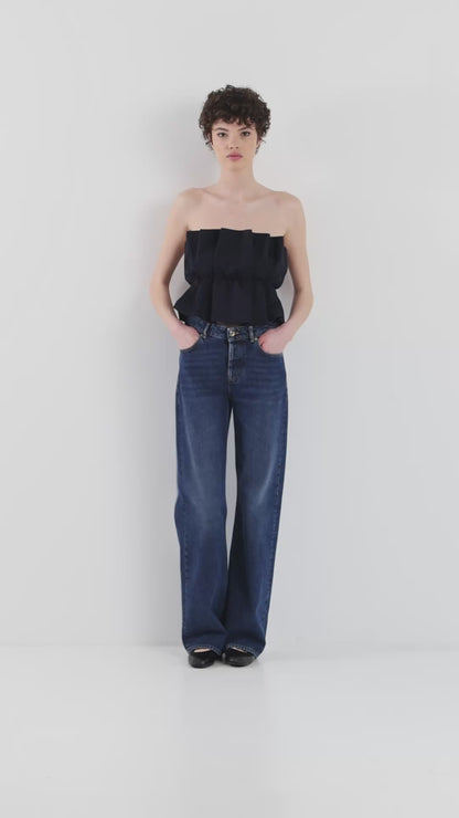 NOLA Jeans Dark Blue – Wide Leg Women's Jeans