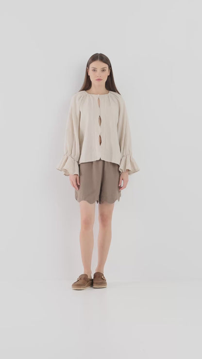 Blouse Wave Linen Beige