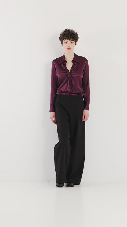 Blouse Ella Shiny Paars