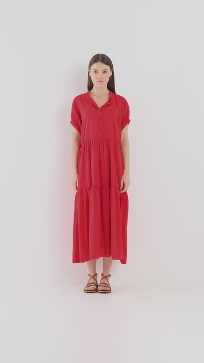 Dress Cowboy Boho Red