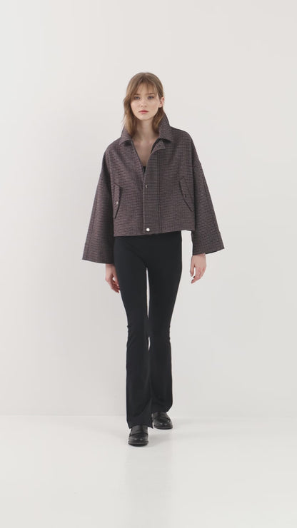 Jacket Victoria houndstooth pattern